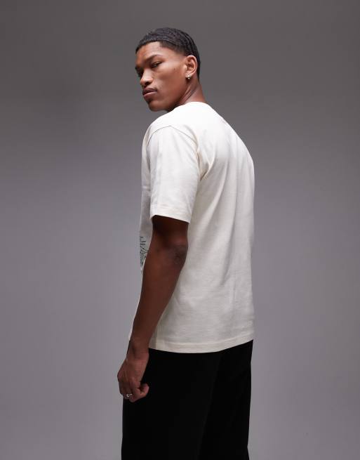 New Balance – Run – T-Shirt in Wollweiß mit Grafik, 2 von 4