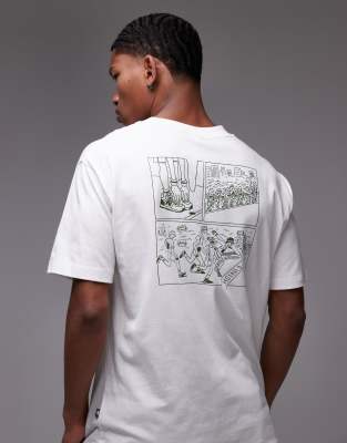New Balance New Balance Runners graphic back print t-shirt in off white