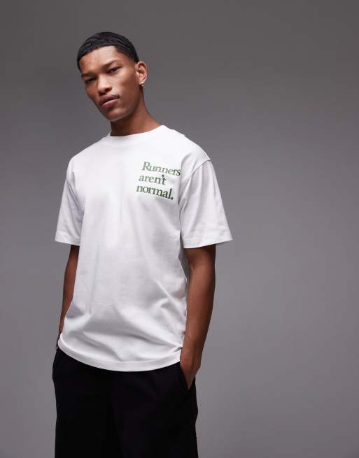 New Balance Runners graphic back print t-shirt in off white, 2 of 4