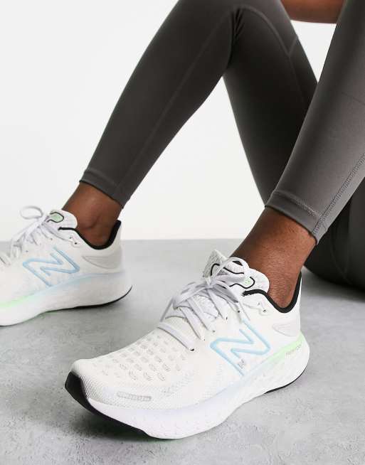 New balance running on sale white