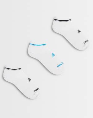 New Balance running 3 pack ankle sock in white