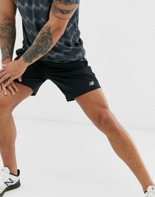 New Balance Running 7 inch shorts in black | ASOS