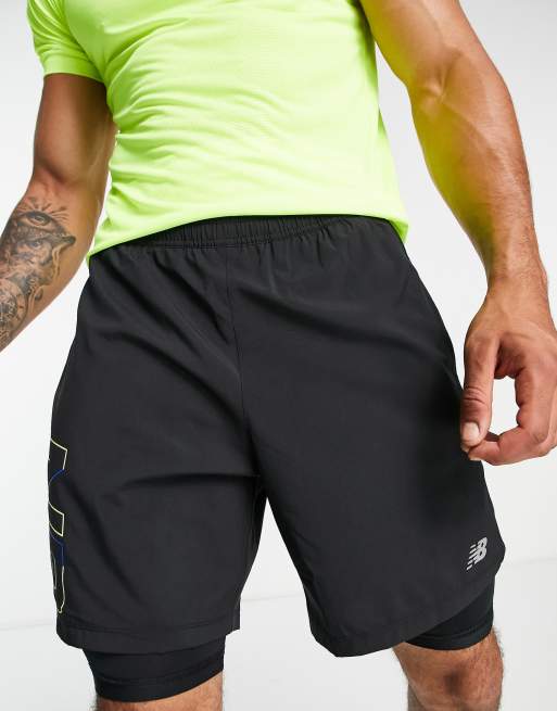 New Balance - Running Accelerate - 2-i-1 shorts i sort 