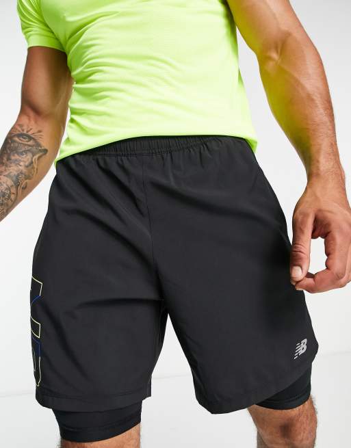 New balance 2 in 1 running hot sale shorts