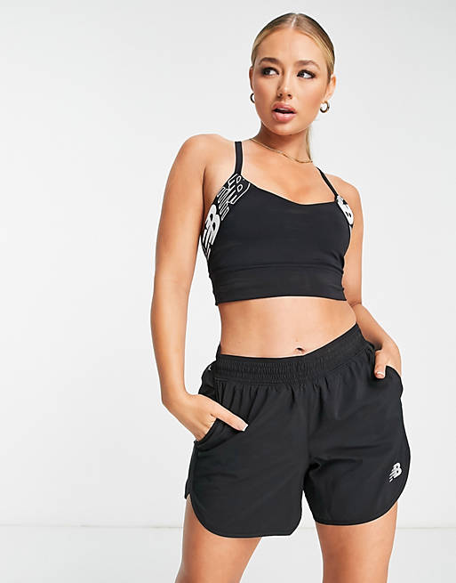 New Balance Running Accelerate 5 inch shorts in black | ASOS