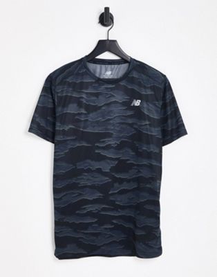 New Balance Running Accelerate camo print t-shirt in black  - ASOS Price Checker