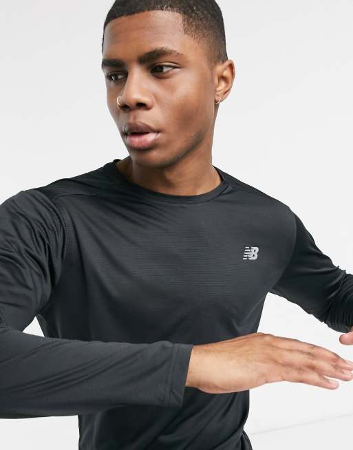 New Balance – Running Accelerate – Czarny top z długim rękawem i logo