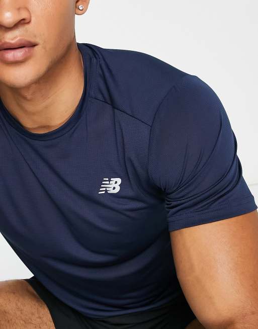 New Balance – Running Accelerate – Granatowy T-shirt, 4 z 4