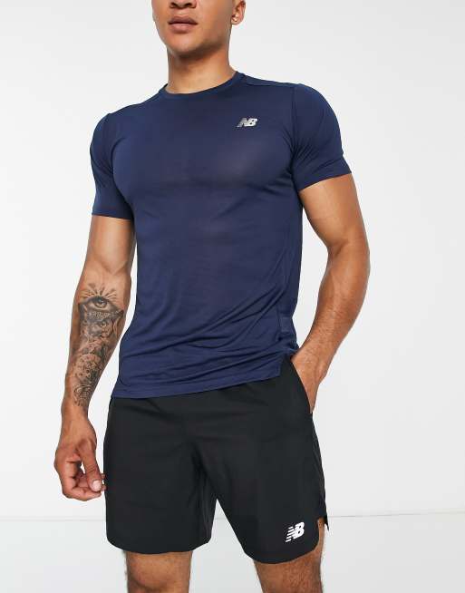 New Balance Running – Accelerate – Lauf-T-Shirt in Marineblau
