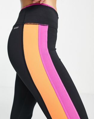 Femme New Balance - Running Accelerate - Legging color block - Noir et violet