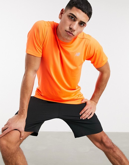New Balance Running Accelerate logo t-shirt in orange