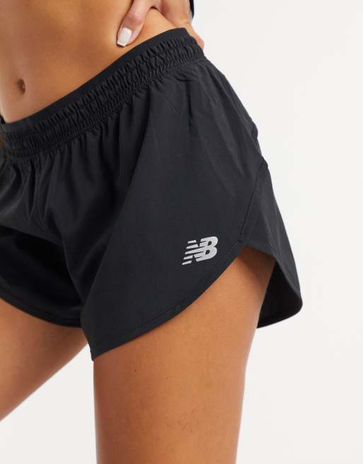 New Balance Running relentless 2 in 1 logo shorts in black, ASOS