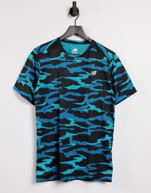 T shirt shop camouflage bleu