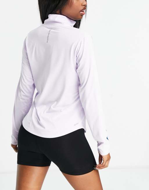 New Balance – Running Accelerate – T-Shirt in Flieder mit halblangem Reißverschluss, 3 von 4