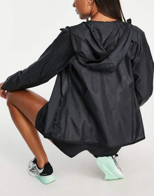 New Balance Running Accelerate windbreaker jacket in black ASOS