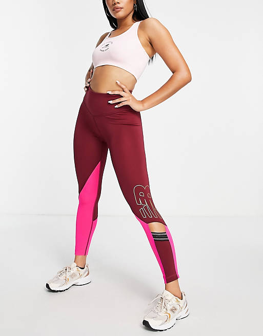 New Balance Running Achiever 7/8 leggings in pink
