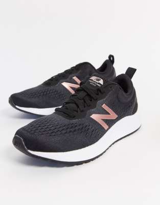black and pink new balance trainers