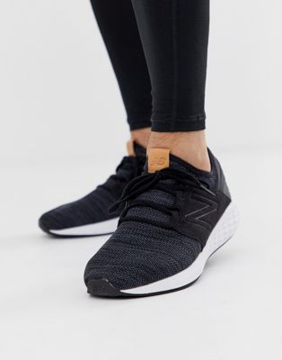 new balance running cruz trainers in black