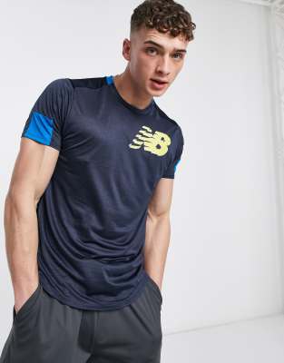 New Balance New Balance Running fast flight logo t-shirt in black