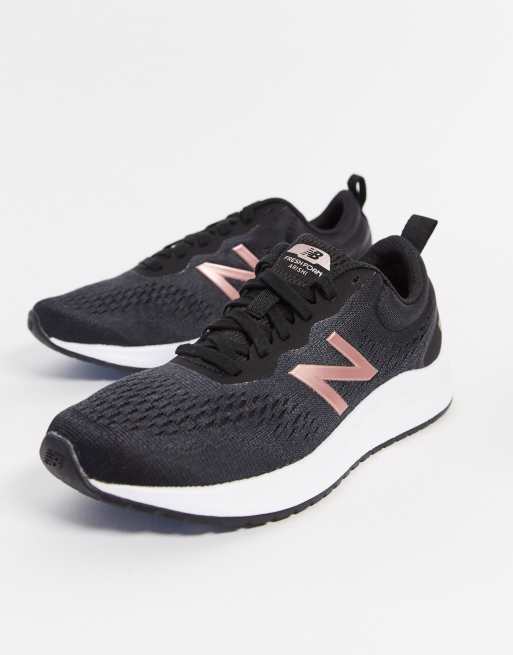 Black new balance store with rose gold