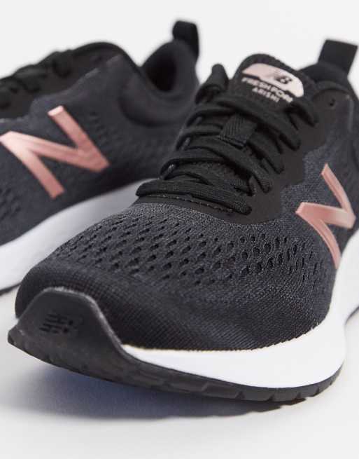 Black and rose cheap gold new balance shoes