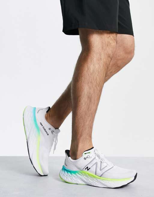 New Balance Running Fresh Foam More trainers in white and citrus green |  ASOS