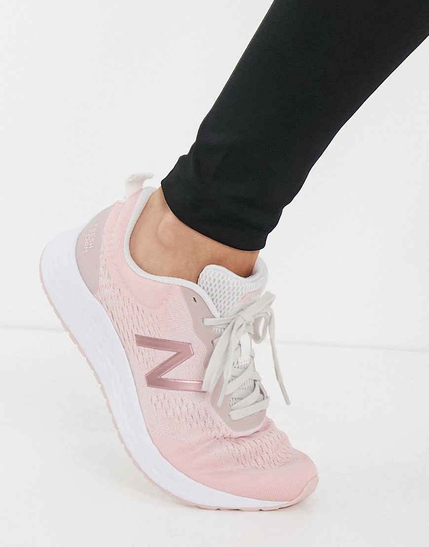 new balance running freshfoam arishi trainers in pale pink