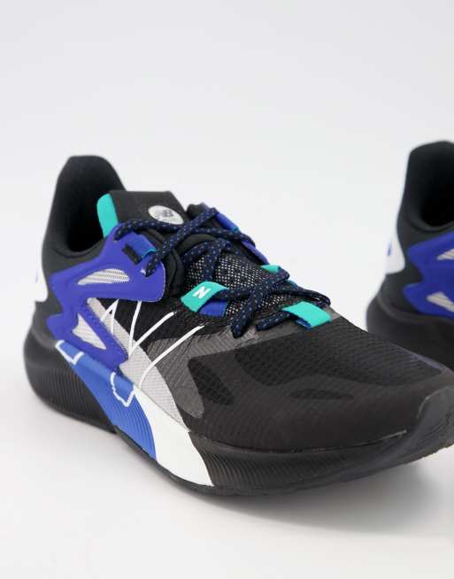 New Balance Running FuelCell Propel RMX trainers in black and blue | ASOS