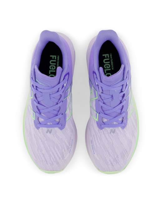 New Balance Running Fuelcell Propel trainers in purple and lime | ASOS