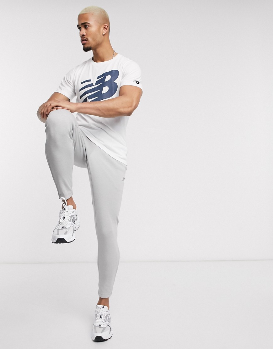 New Balance Running graphic logo t-shirt in white
