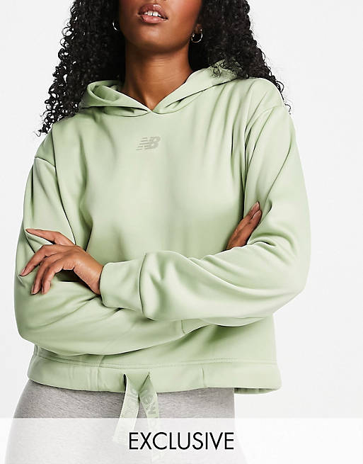  New Balance Running hoodie in sage exclusive to  