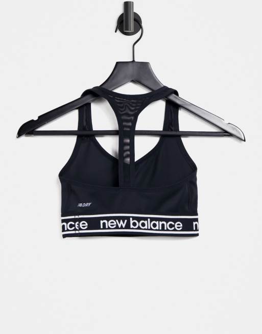 New Balance - Running Pace 2.0 - Reggiseno da corsa con supporto medio, colore nero