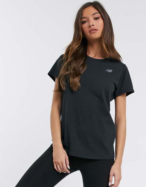 New Balance Running relentless crew neck t-shirt in black | ASOS