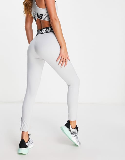 New Balance Running Relentless high waist 7/8 leggings in grey exclusive to  ASOS