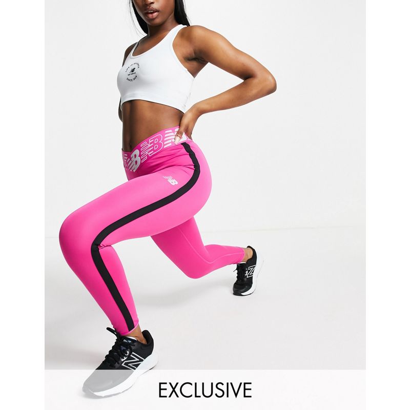 Activewear Donna New Balance - Running Relentless - Leggings a vita alta alla caviglia rosa - In esclusiva per ASOS