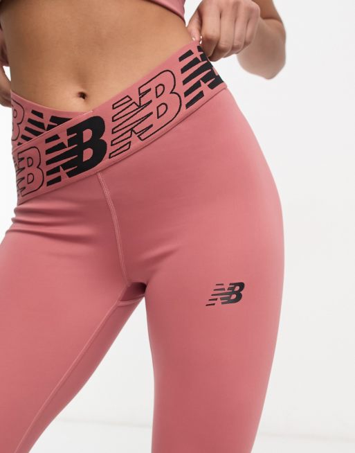 New Balance Evolve Running Leggings With Pockets Gray And Pink Size Small -  $18 - From Glam