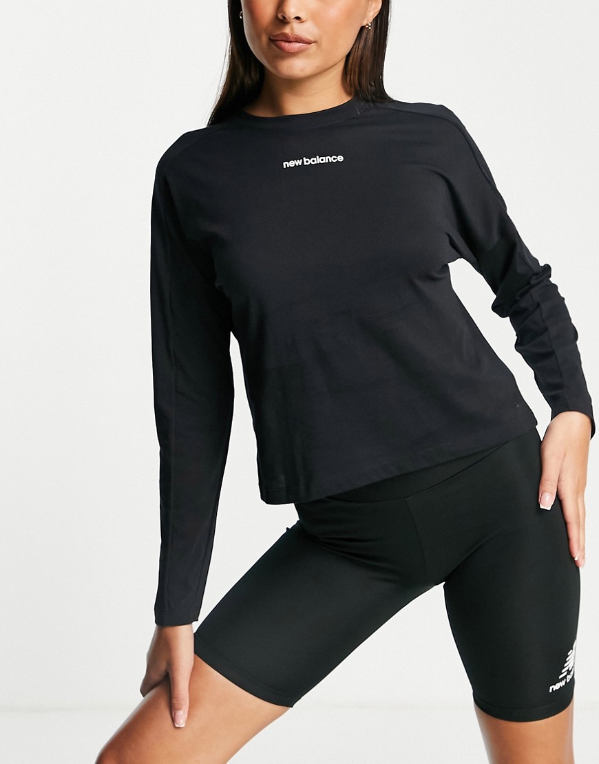 New Balance - Running - Relentless - T-shirt met lange mouwen in zwart