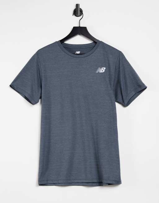 New Balance Running sport tech t-shirt in black | ASOS