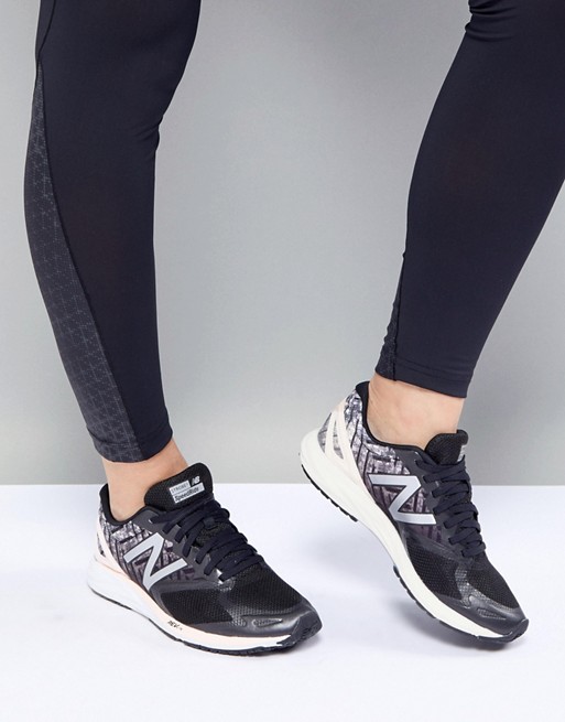 New Balance Running Strobe Trainers In Black And Pink | ASOS