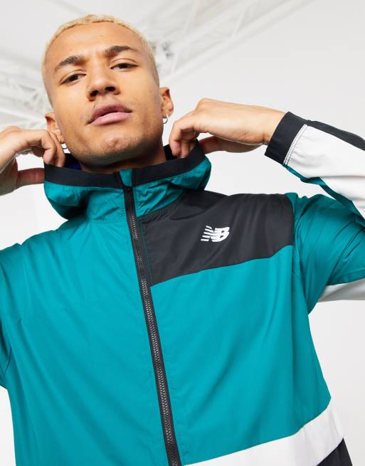 New Balance Running woven jacket in green ASOS