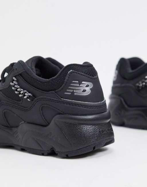 New Balance Schwarze Sneaker mit 850 Ketten in Metallic