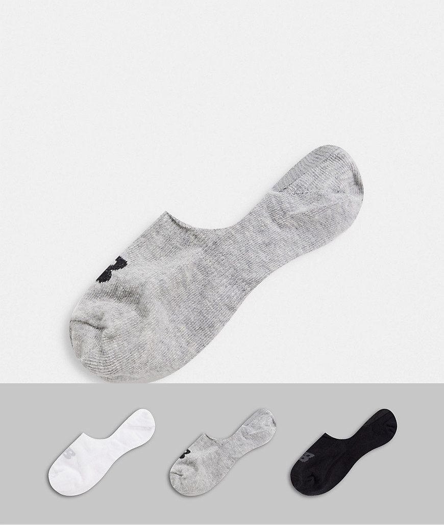 New Balance - Set van 3 sokken in zwart, wit en grijs
