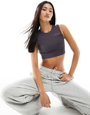 New Balance Shape shield crop bra in purple