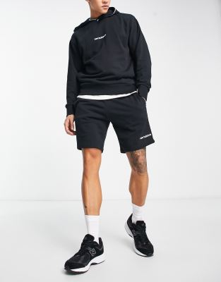 New Balance linear logo shorts in black - ASOS Price Checker
