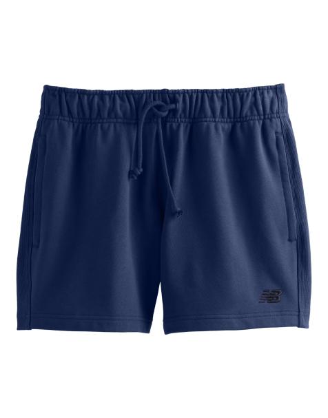 New Balance - short de felpa francesa de 5" en azul marino NB - view 1