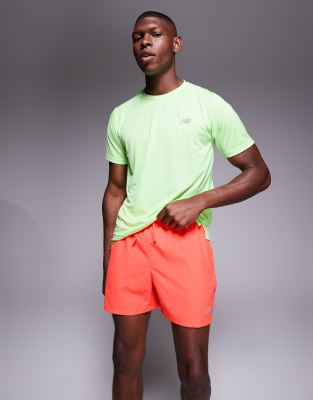 New Balance - Short de sport 5 pouces - Rouge