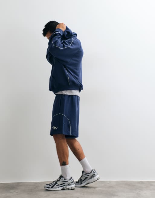 New Balance short en molleton français Trackside 7" en bleu marine NB, 3 de 5