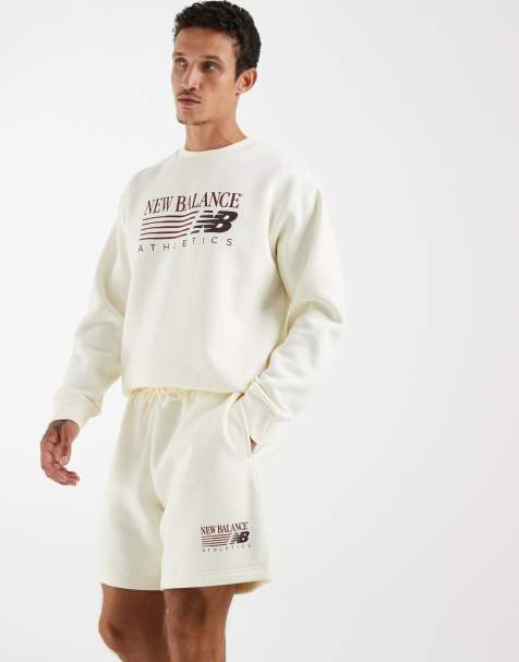 New Balance short graphique revisité 7 pouces écru - view 1
