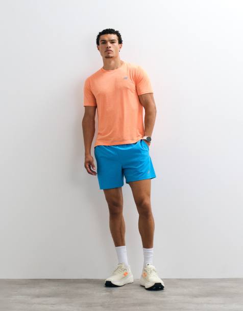 New Balance short sportivi Essential 5 inch in blu petrolio - view 1