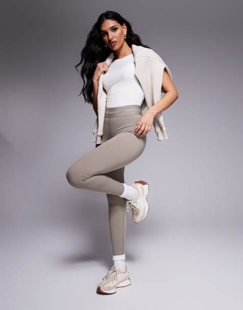 New Balance Sleek High Rise Sport Leggings 25" in taupe - view 1